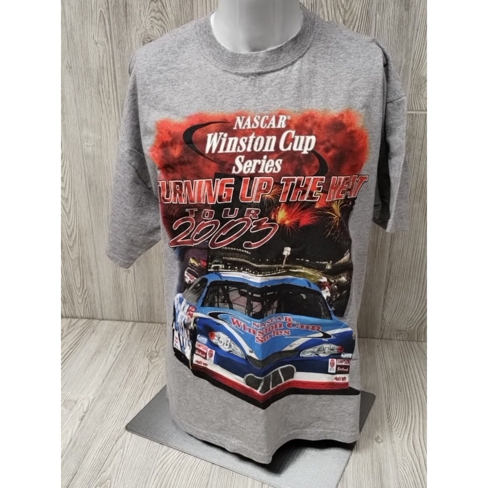M&O Knits NASCAR Winston Cup Series T-shirt XL Men TURNING UP THE HEAT TOUR 2003